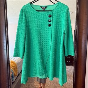 Lily Vibrant Green Textured Tunic